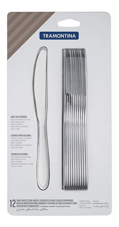 Cuchillos De Mesa Tramontina X12 Piezas Acero Inoxidable