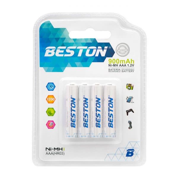 Pilas Recargables Beston 900 Mah Aaa  X4 1.2v