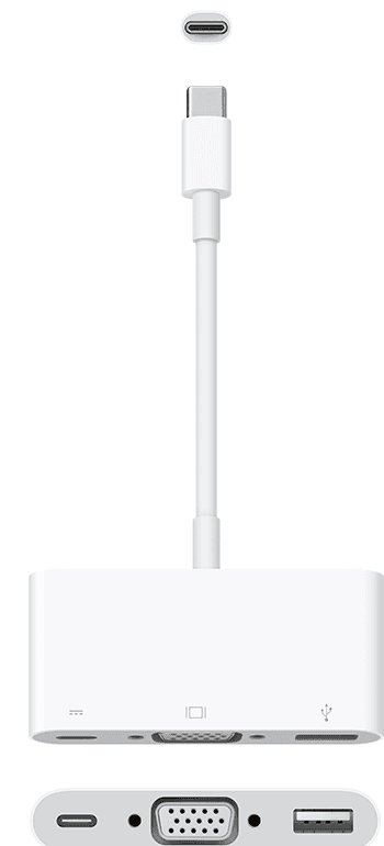 Cable Adaptador De Apple Usb-c A Vga / Usb / Usb-c 3 En 1