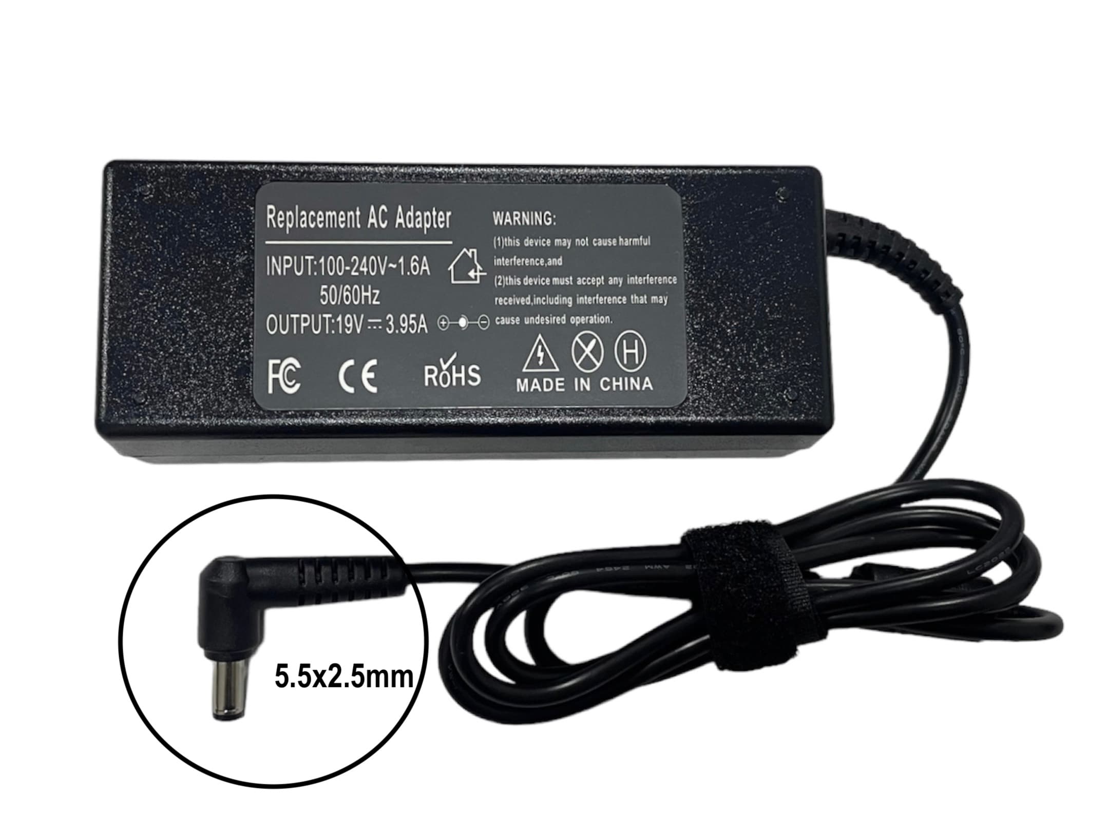 Cargador Portátil Hp Toshiba 19v 3.95a 75w 5,5x2,5mm