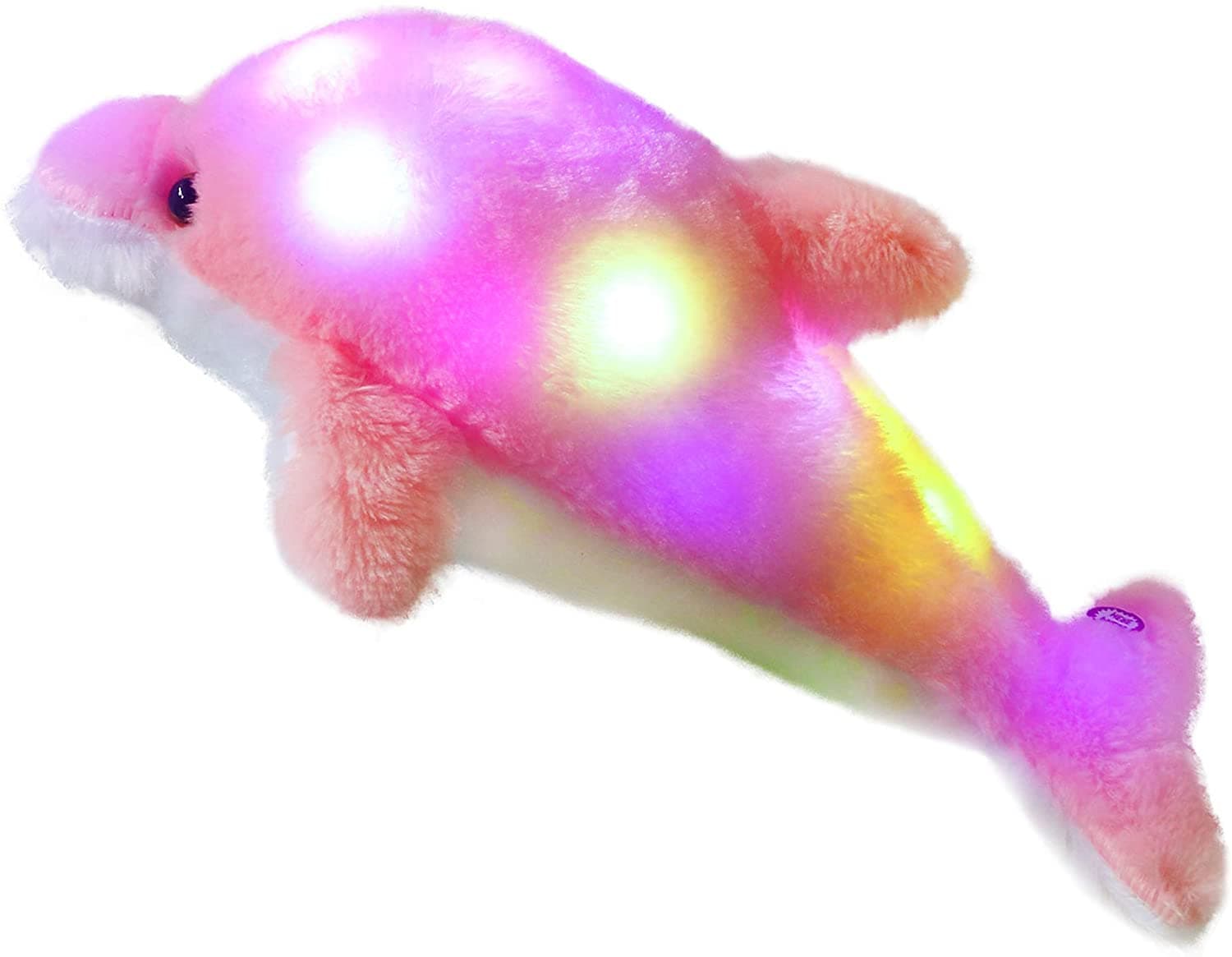 Almohada De Peluche Con Luz Led, Diseño De Delfin Luminoso