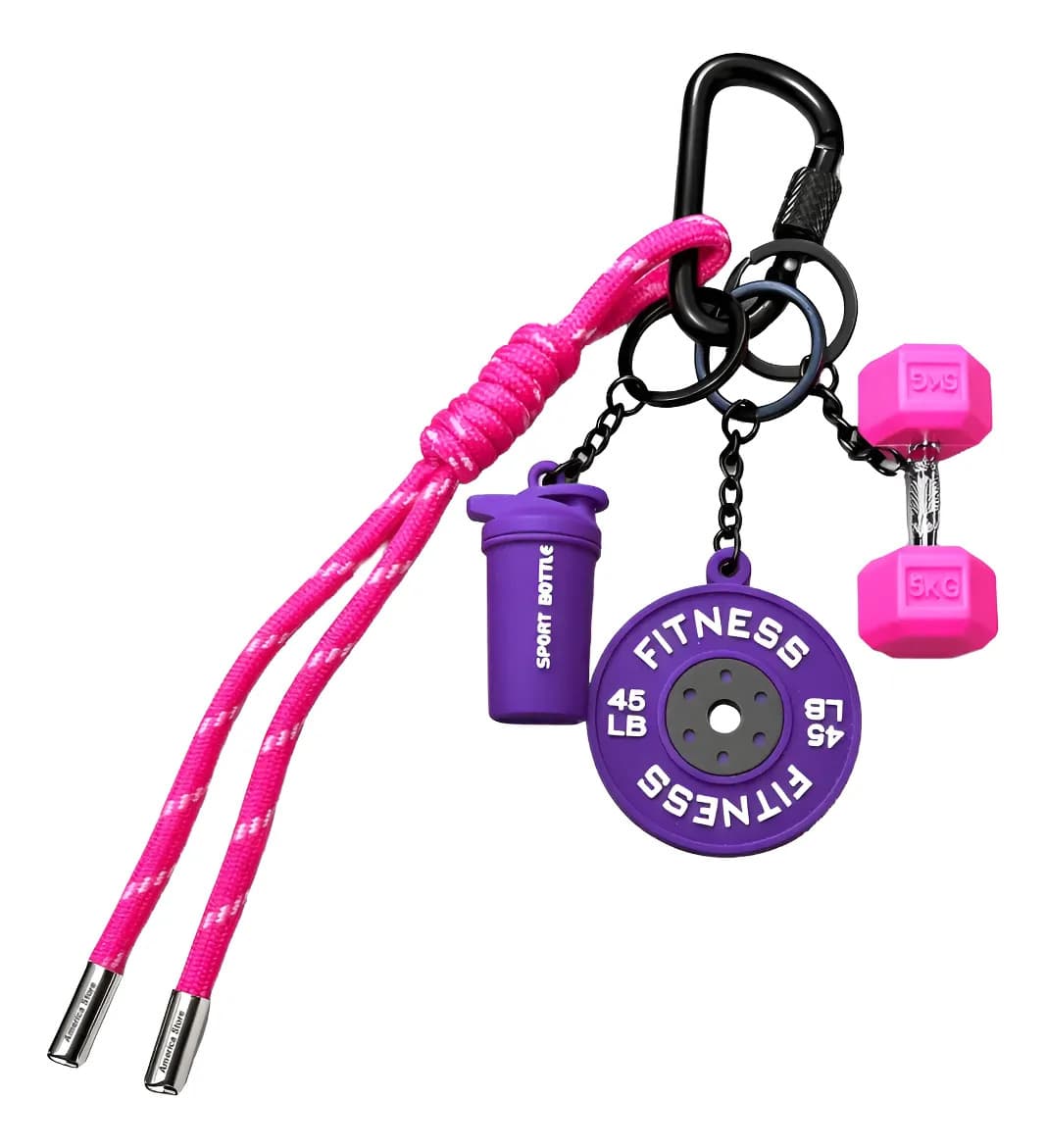 Llavero Deportivo Gym Fitness Con Mini Accesorios Mancuerna