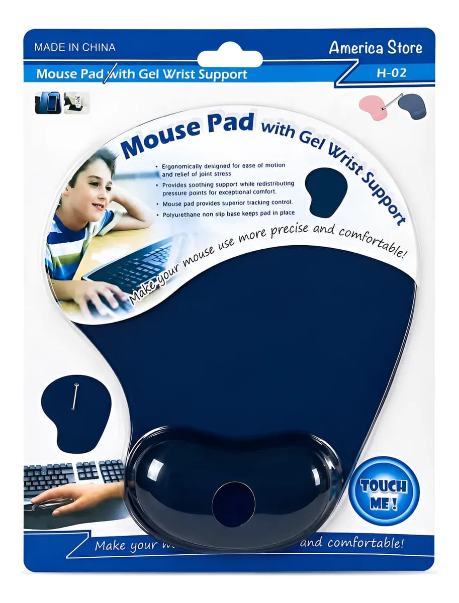 Pad Mouse Con Soporte De Muñeca Gel Ergonómico H-02