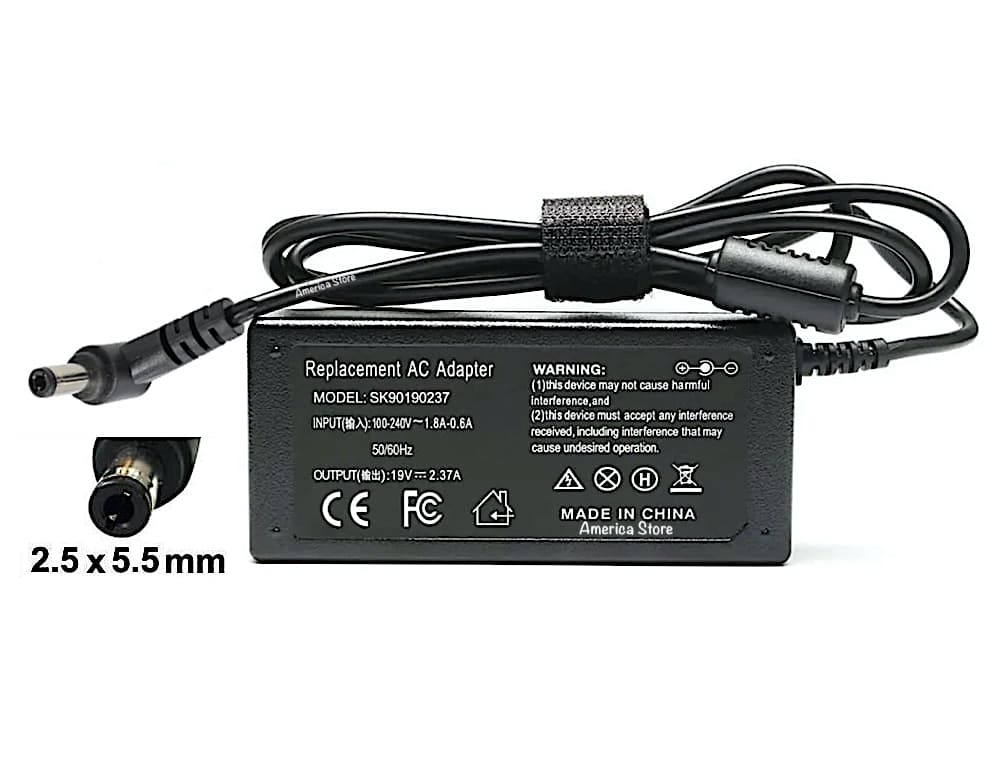 Cargador Portatil Asus Toshiba 19v 2.37a 45w - 5.5*2.5mm
