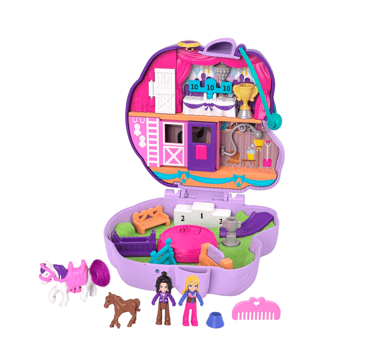 Set De Polly Pocket Estuche De Poni Jumpin Style GTN14