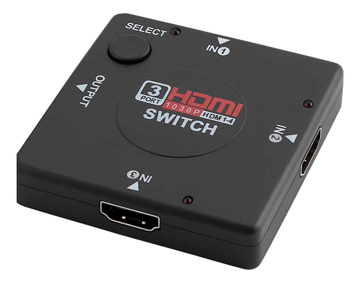 Switch Multipuerto Hdmi 3 Entradas Y 1 Salida Con Selector