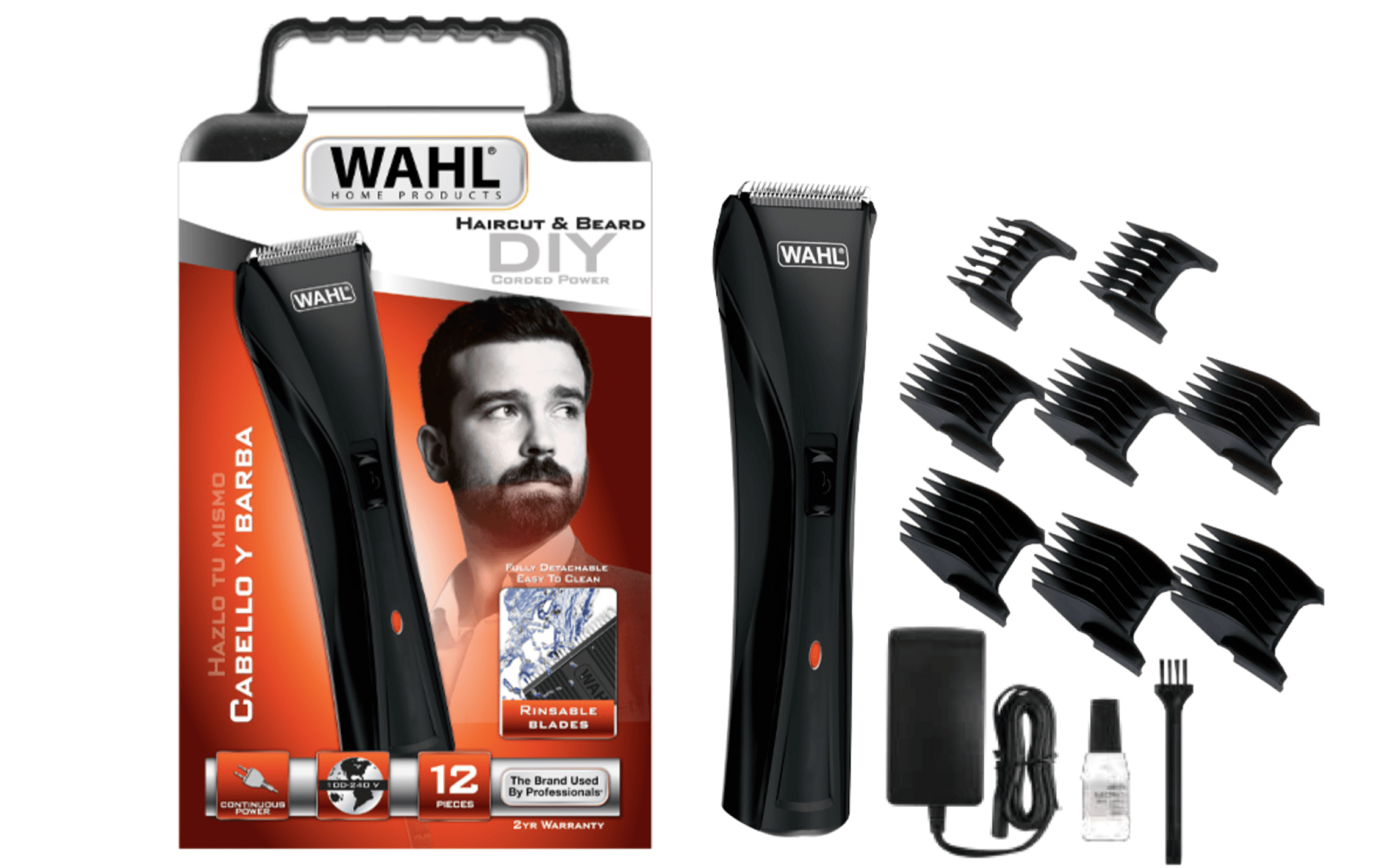 Set De Maquina Wahl Haircut & Beard Kit 12 Piezas 9699-1016