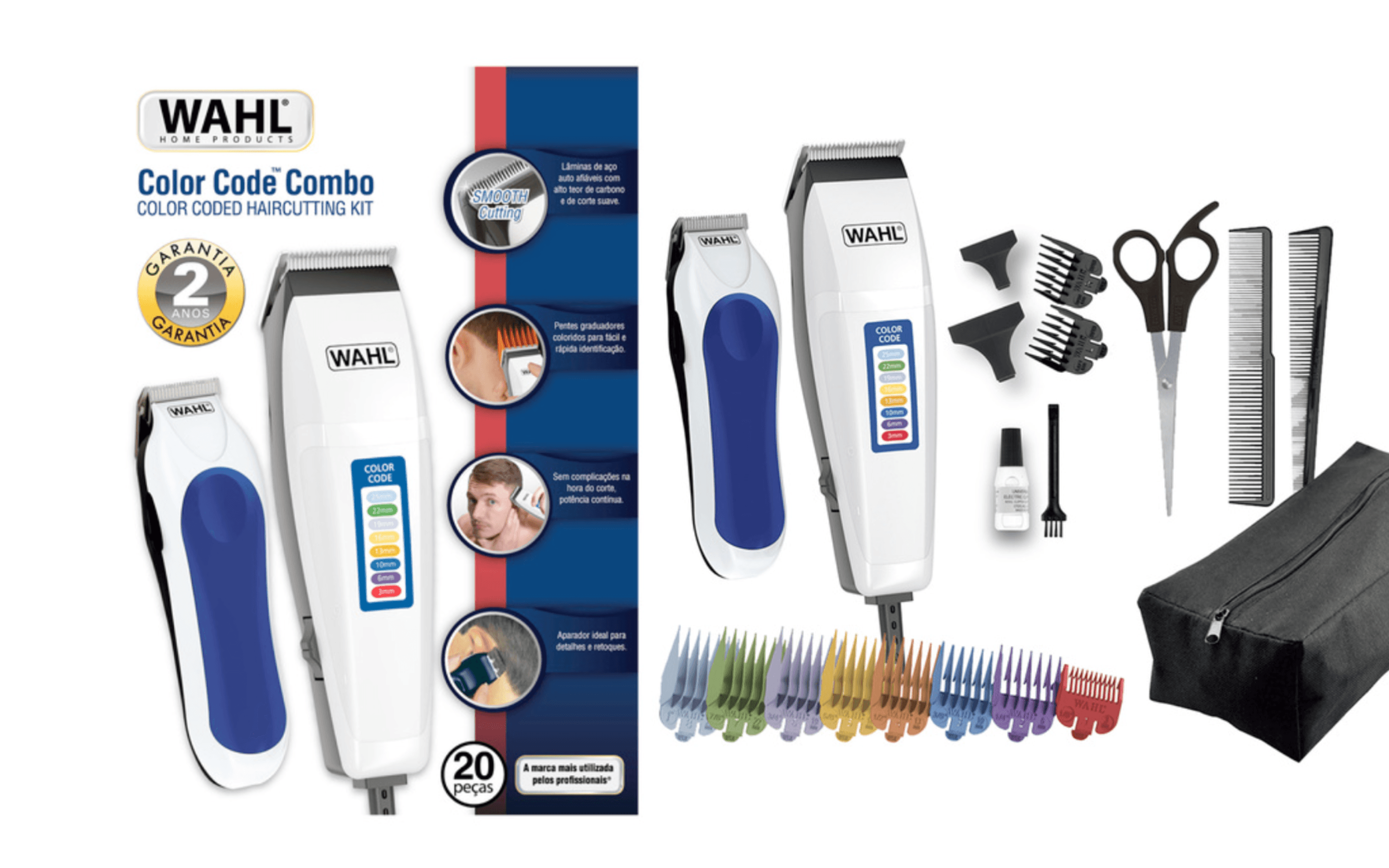 Combo Maquina Wahl Color Code X20 Piezas 9314-1708