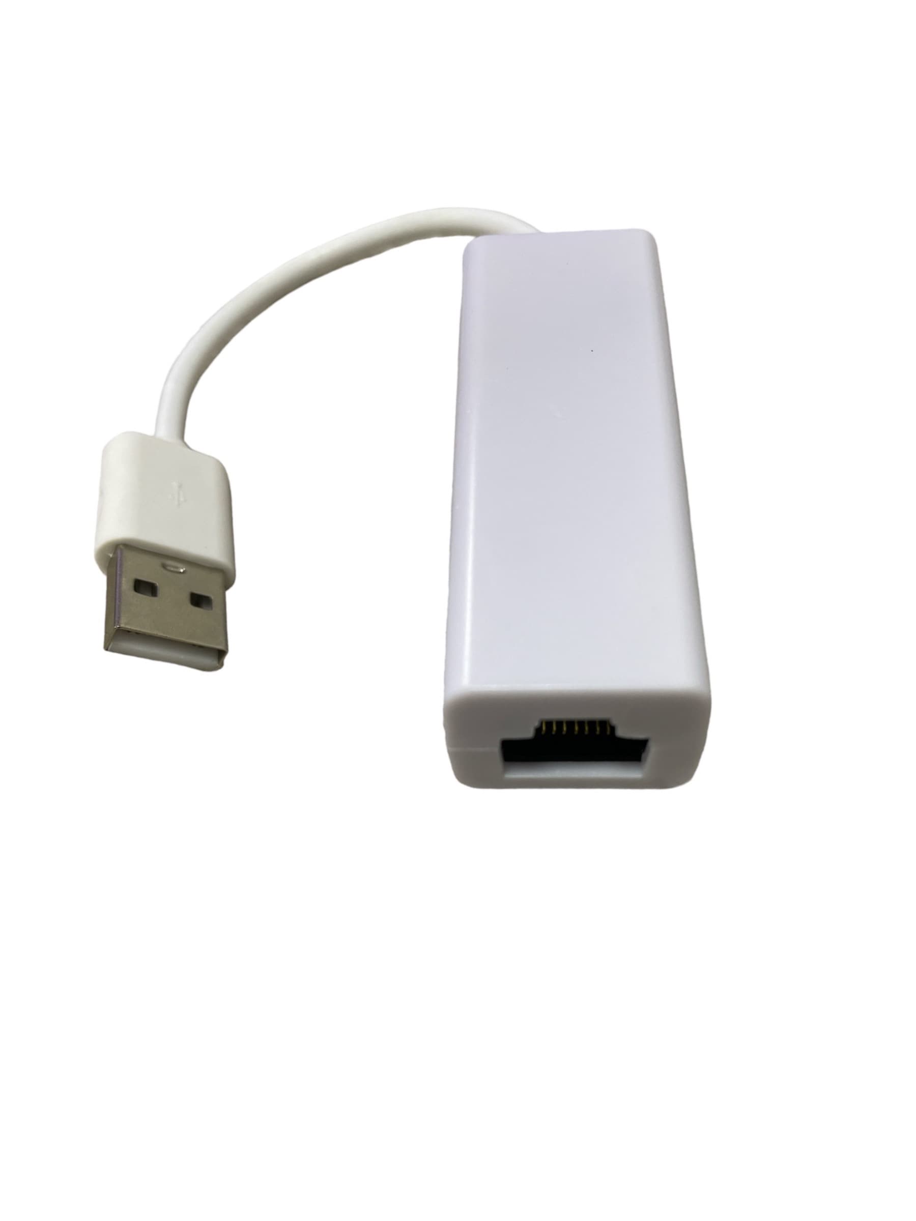 Adaptador De Red USB a Lan Blanco Tarjeta De Red Usb 2.0 A Rj45