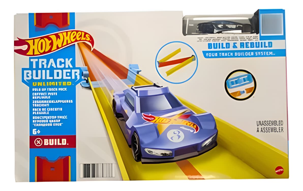 Set De Hot Wheels Pista Circuito Pegable Track Builder Glc91