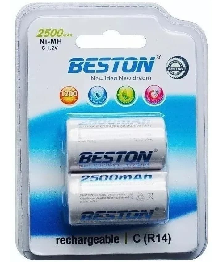 Bateria Recargable Beston Tipo C R14 2500mAh