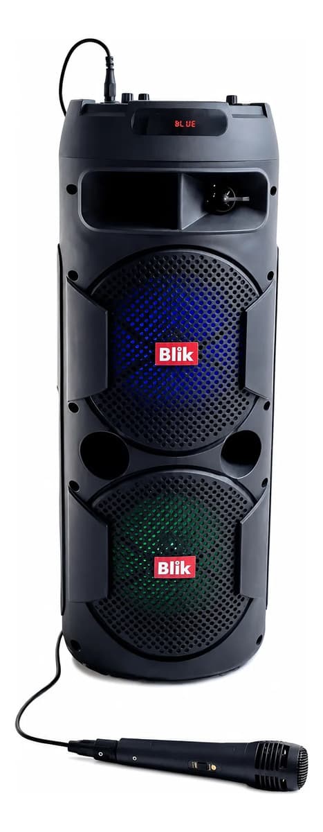 Parlante Karaoke Blik Screamer3 Portatil Con Bluetooth Negro