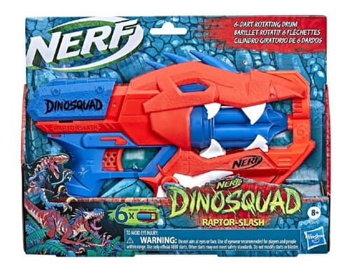 Lanzador De 6 Dardos Nerf Dinosquad Raptor Slash De Hasbro
