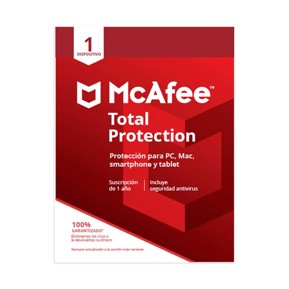 Antivirus Mcafee Total Protection 1 Dispositivo 1 Año