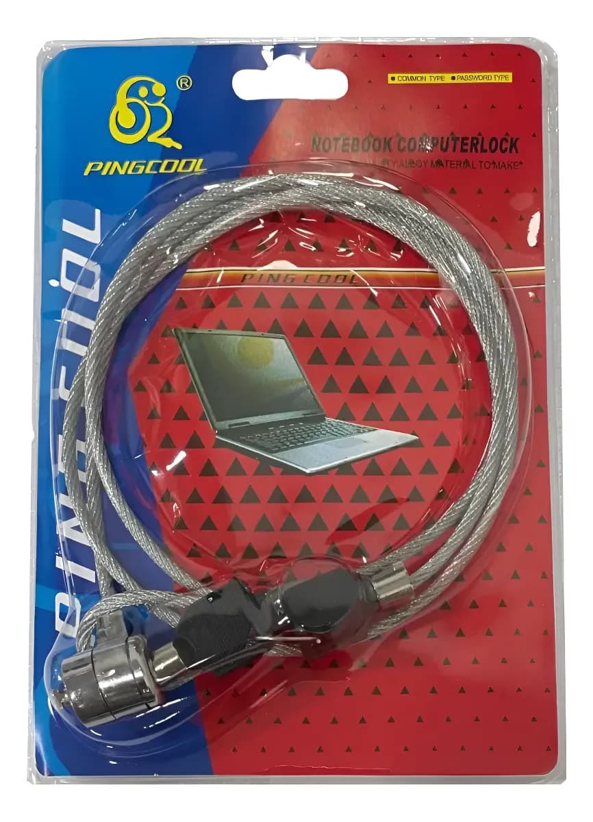 Guaya De Seguridad Con 2 Llaves Para Portátil Monitor Y Pc