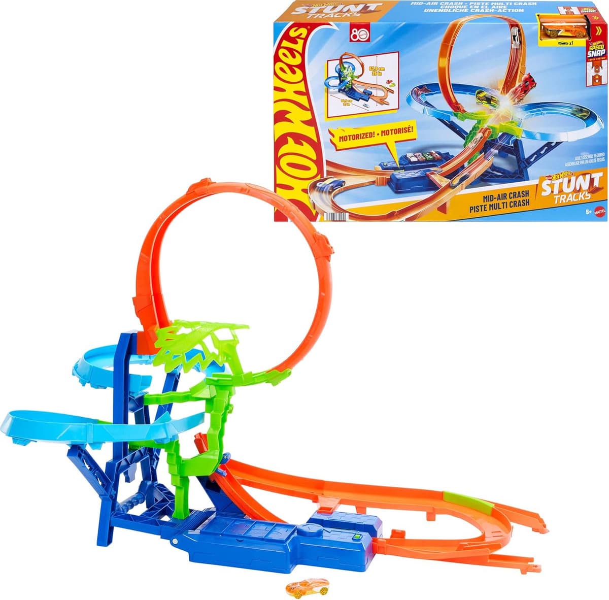 Pista Hot Wheels Choque En El Aire con Propulsor Stunt Track