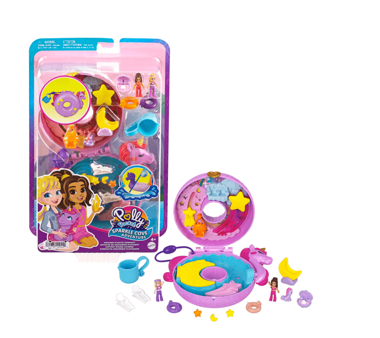Set De Muñeca Polly Pocket Flotador De Unicornio Hkv34