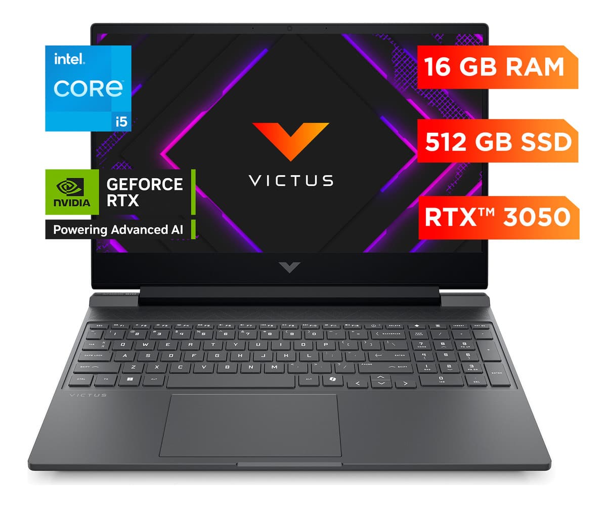 Portatil Gamer HP VICTUS Intel Core i5 - RTX 3050 16GB RAM 512GB SSD
