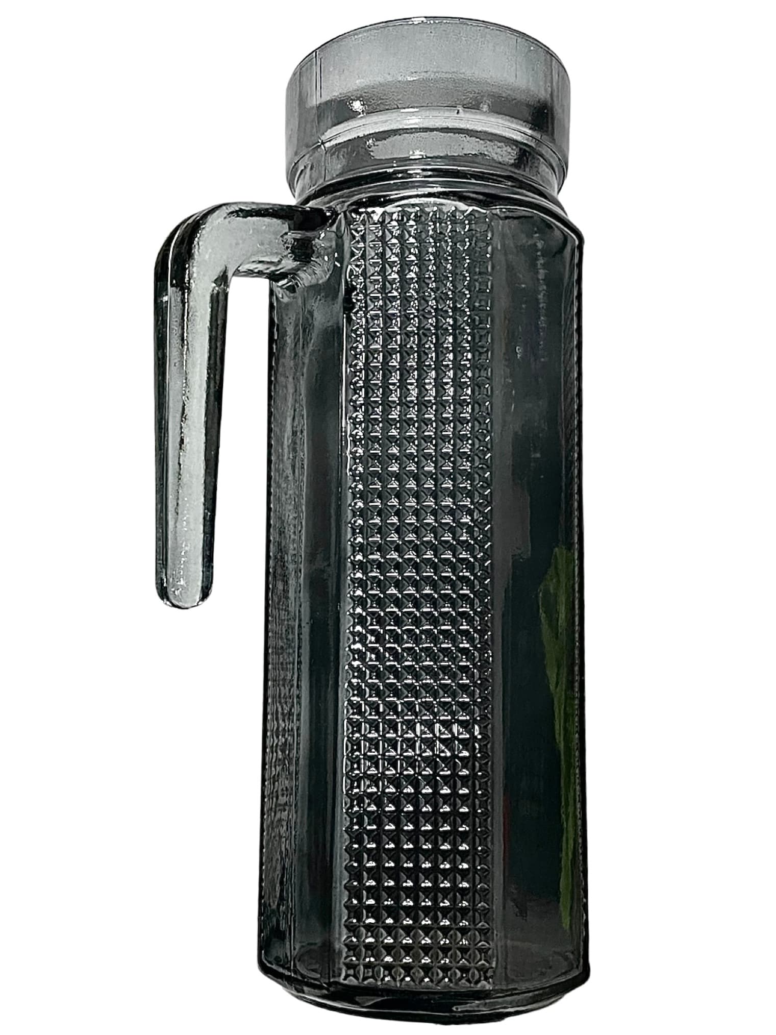 Jarra De Vidrio Transparente Diseño Liso Con Cuadros ZIBO CHONGLI 1 L
