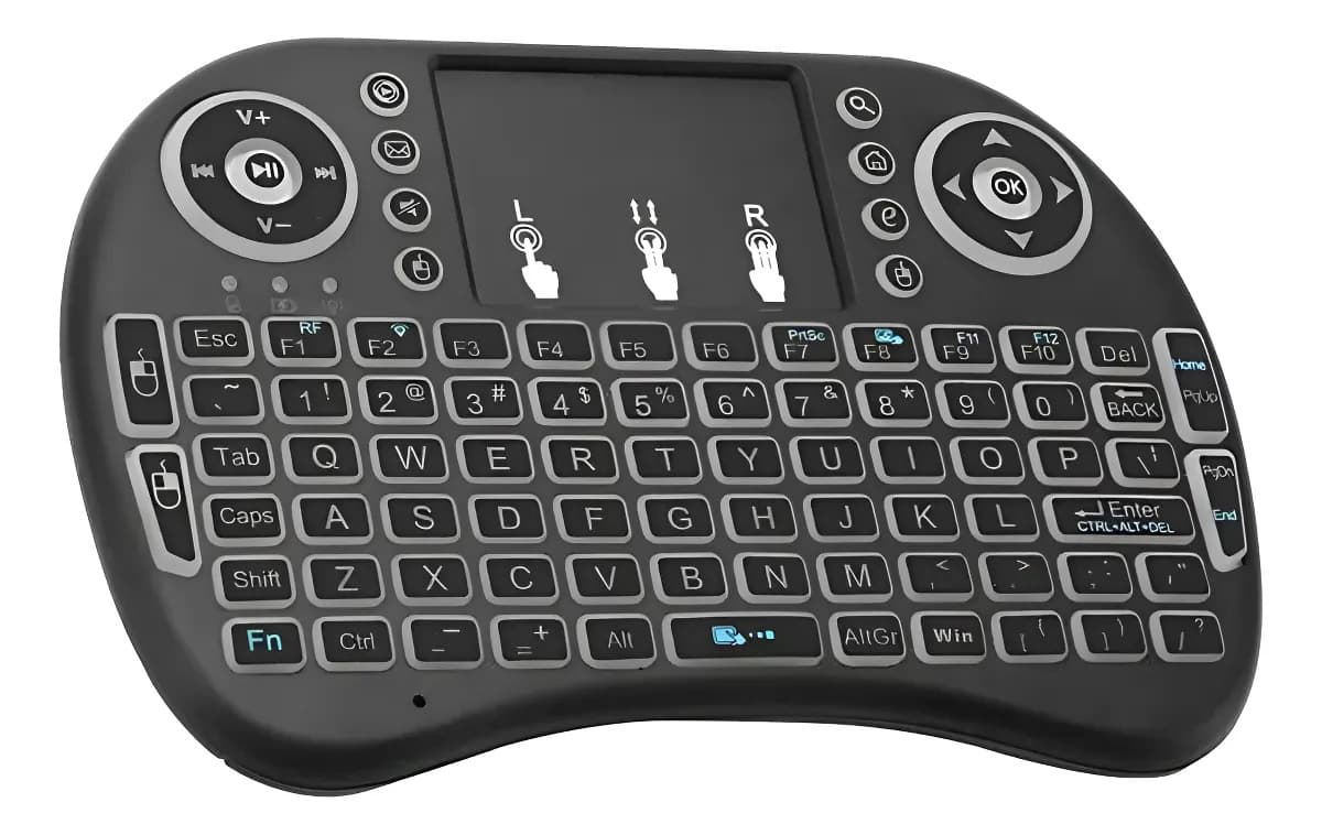 Mini Teclado Inalambrico Touchpad Smart Tv Box Receptor Usb