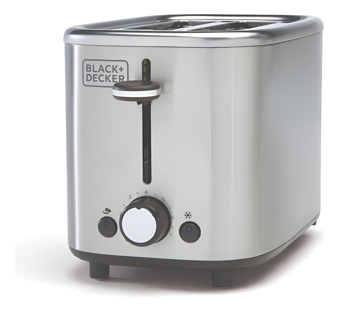 Tostadora De Pan Black+decker 2 Puestos Tr0012ss Gris Plateado