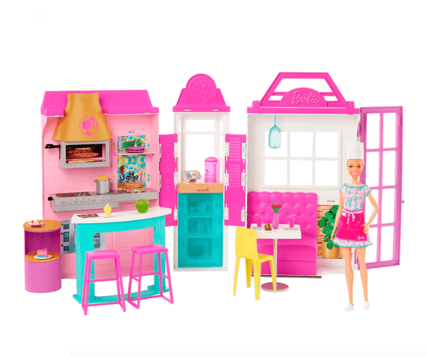 Set De Barbie Restaurante Cook And Grill Mattel Hbb91