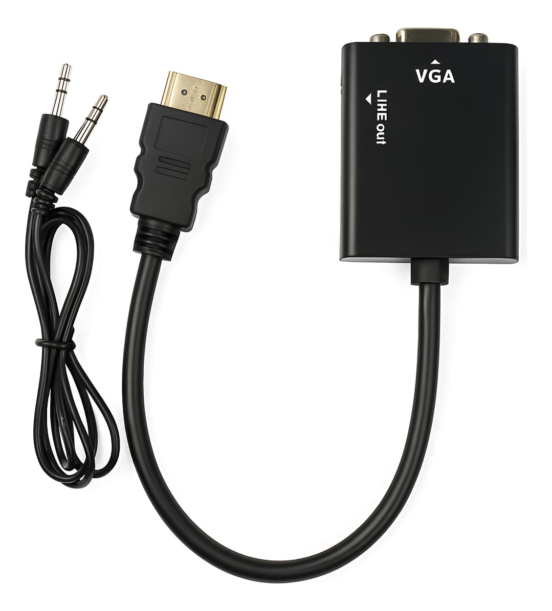 Convertidor Hdmi A Vga + Cable De Audio 3.5