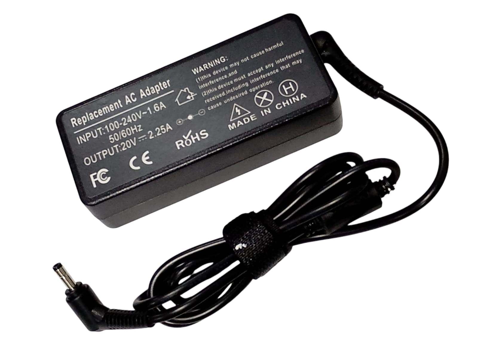 Cargador Para Lenovo Portátil 20V 2.25A 45W Punta 4.0mm X 1.7mm