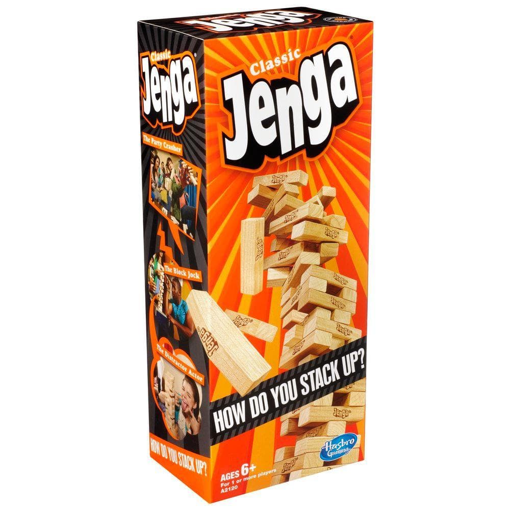 Jenga Clásico Juego De Equilibrio - Original Hasbro A2120 Jenga Clásico Juego