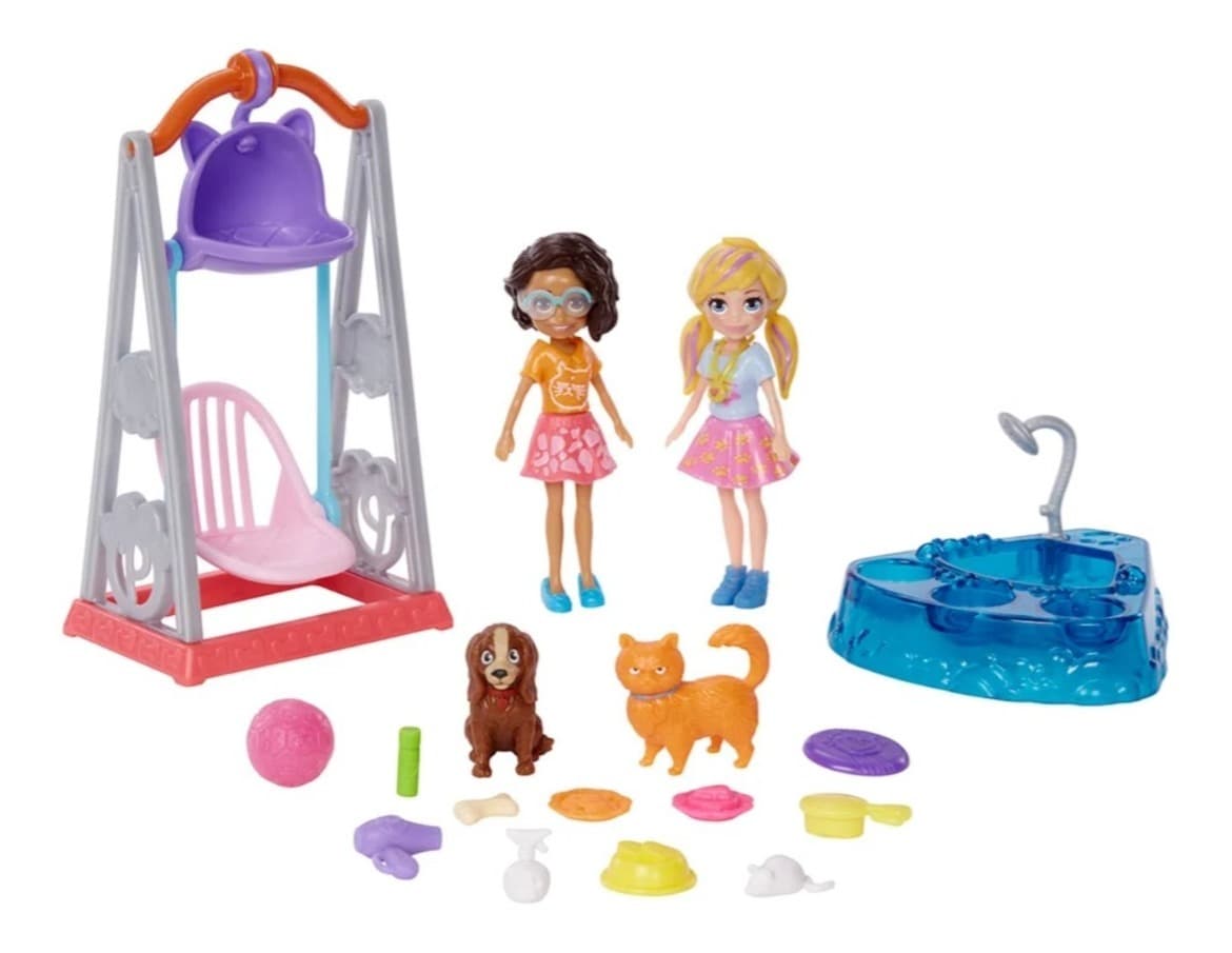 Set De Polly Pocket Hora De Juegos Con Mascotas Gfr06
