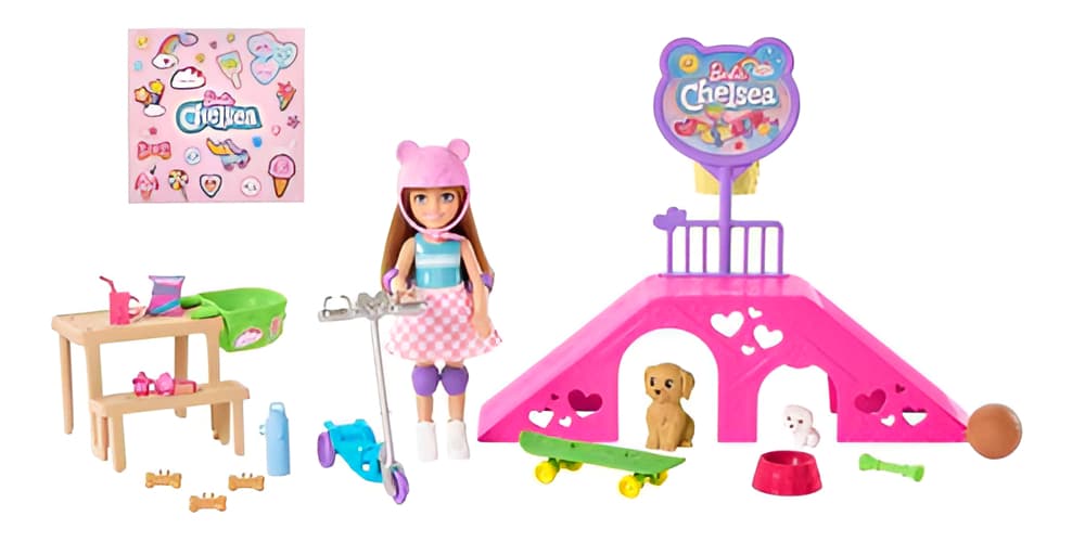 Set De Barbie Chelsea Skipper Pista De Patinaje Hjy35