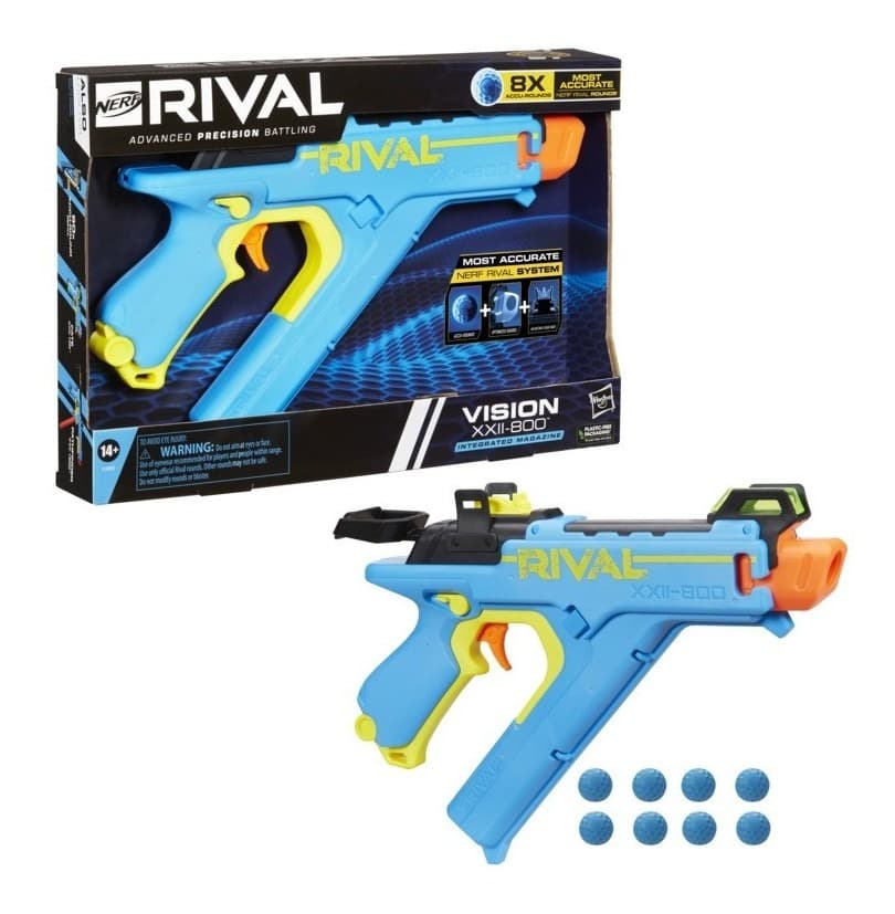 Lanzador Nerf Rival Vision Xxii-800 Azul
