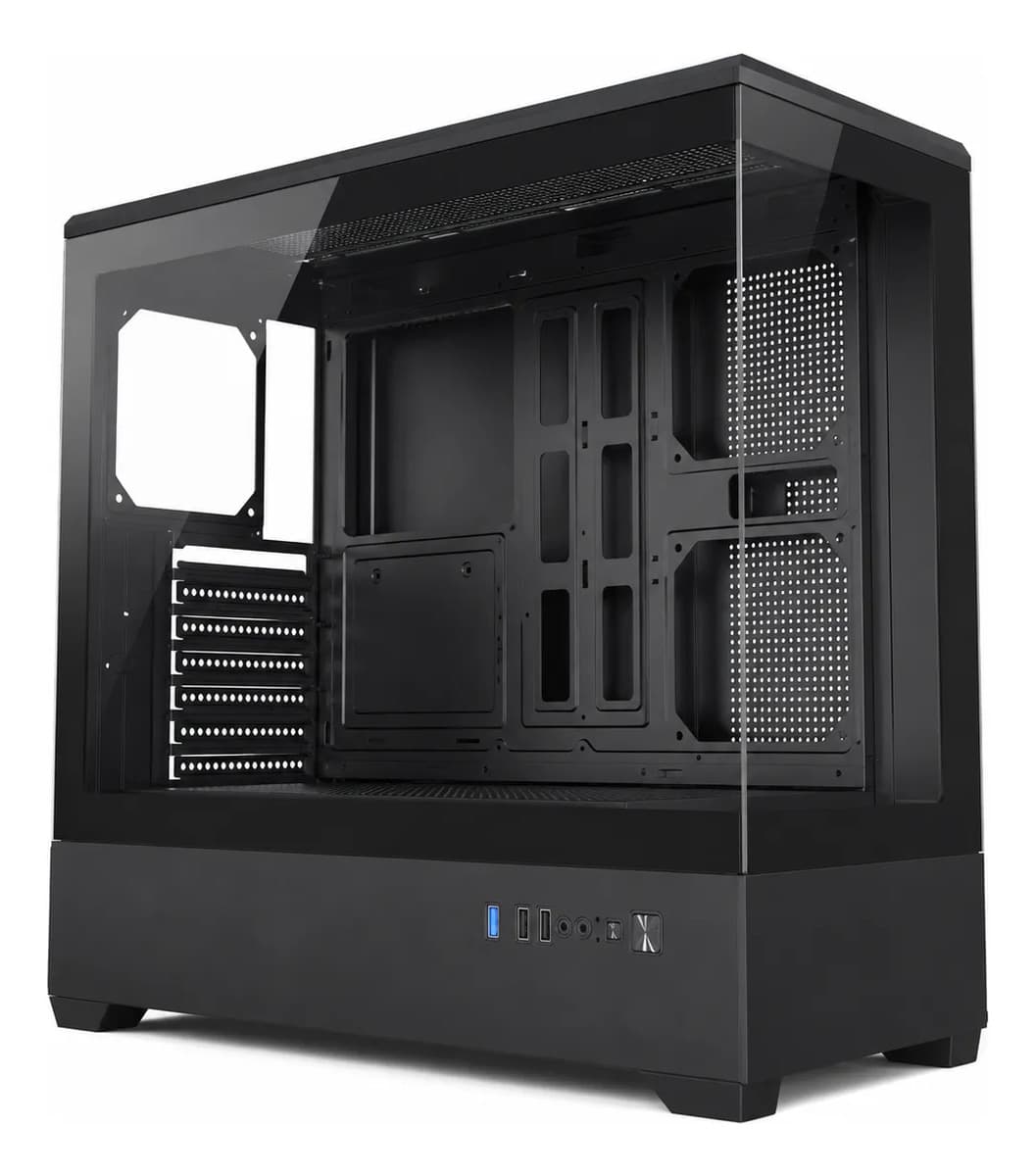Caja Gamer D01 Panorámica E-ATX ATX Vidrio Templado Black