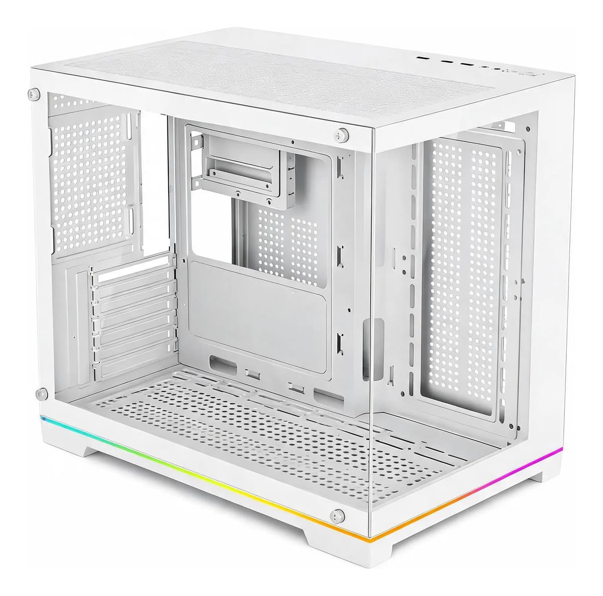 Caja Gamer Acuario 420c Blanca Micro ATX Vidrio Templado Luz RGB