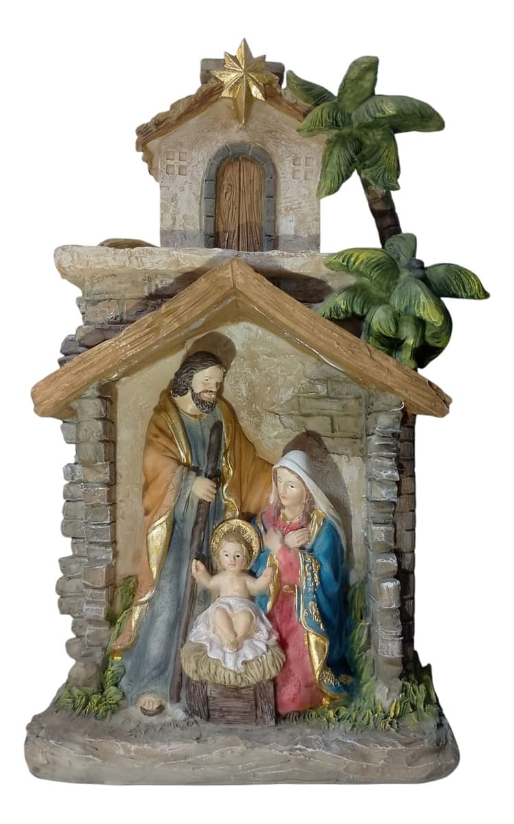 Porcelana Burica 20x30cm Portal Nacimiento Palmas