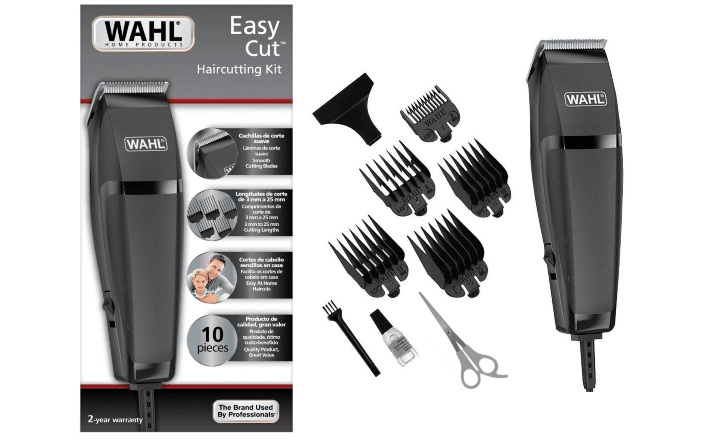 Máquina Wahl Cortadora De Pelo Wahl Home Easy Cut Negra 127v