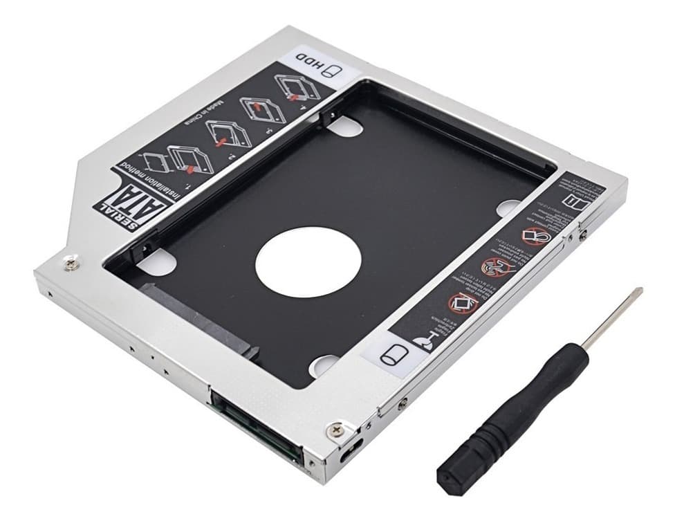Caddy Hdd Disco Duro Mac O Portatil Sata 12.7MM + Atornillador