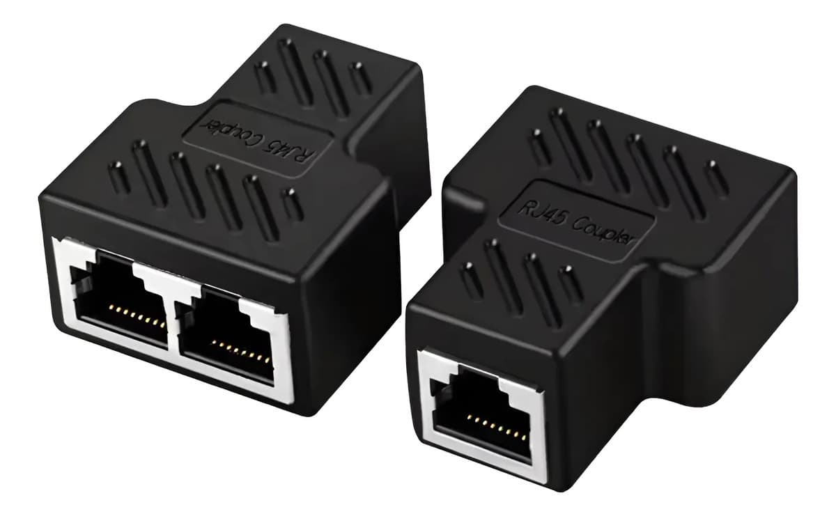 Adaptador Divisor Splitter Rj45 Lan Ethernet 1 Entrada A 2 Salidas