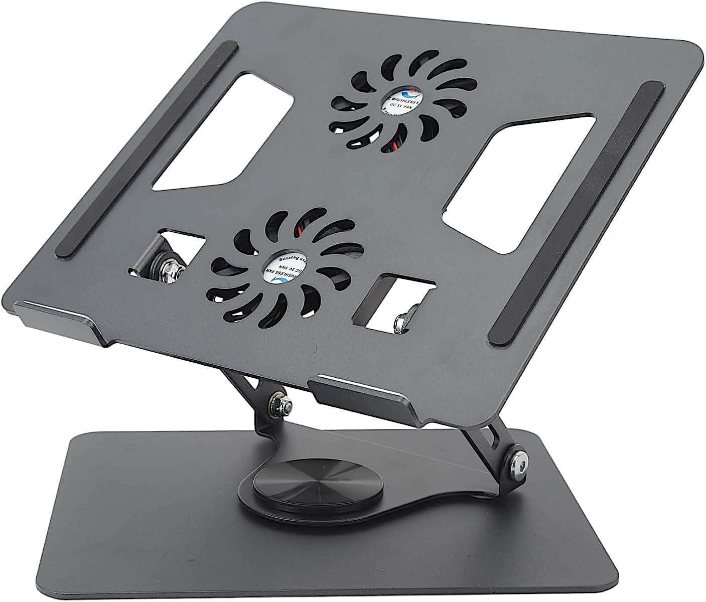 Soporte Ajustable Para Laptop Portátil Con 2 Ventiladores  Base 360
