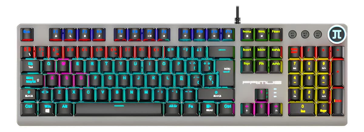 Teclado Gamer Primus Ballista 91t Teclas Mecánicas Luces Rgb