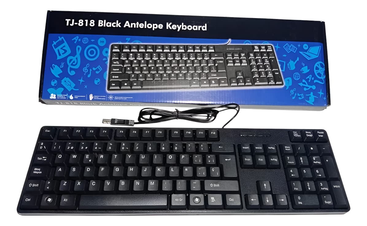 Teclado Multimedia Usb Para Pc En Español Letra Ñ (tj-818)