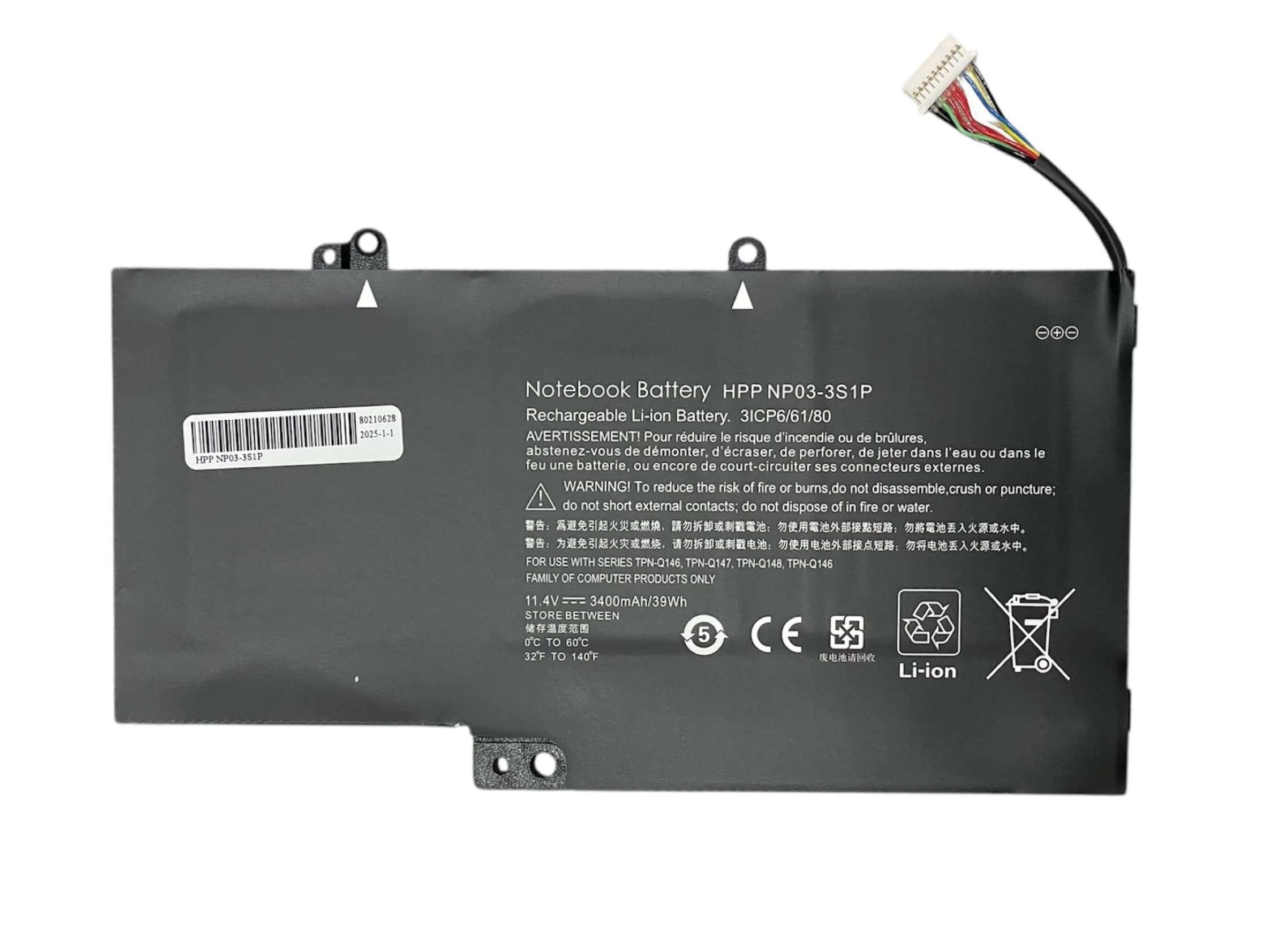 Bateria Portatil Para Hp NPO3XL 761230-005 760944-421 760944-241 HSTNN-LB6L